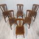 Set of 6 antique bistro chairs