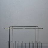 Rolling furniture serving for HIFI vinyl storage chrome & smoked glass 1970s