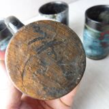 Lot of 6 cups, terracotta, from Vallauris