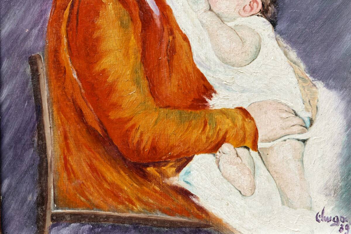 “Louise breastfeeding her child", after Mary Cassatt, 1939