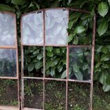 Industrial arched metal windows L73xH110 19th century glass roof