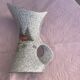 Vase tess in glazed ceramic pattern vintage and collector mountain chalet