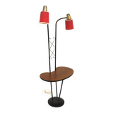 Scandinavian mahogany floor lamp, Sweden, 1950