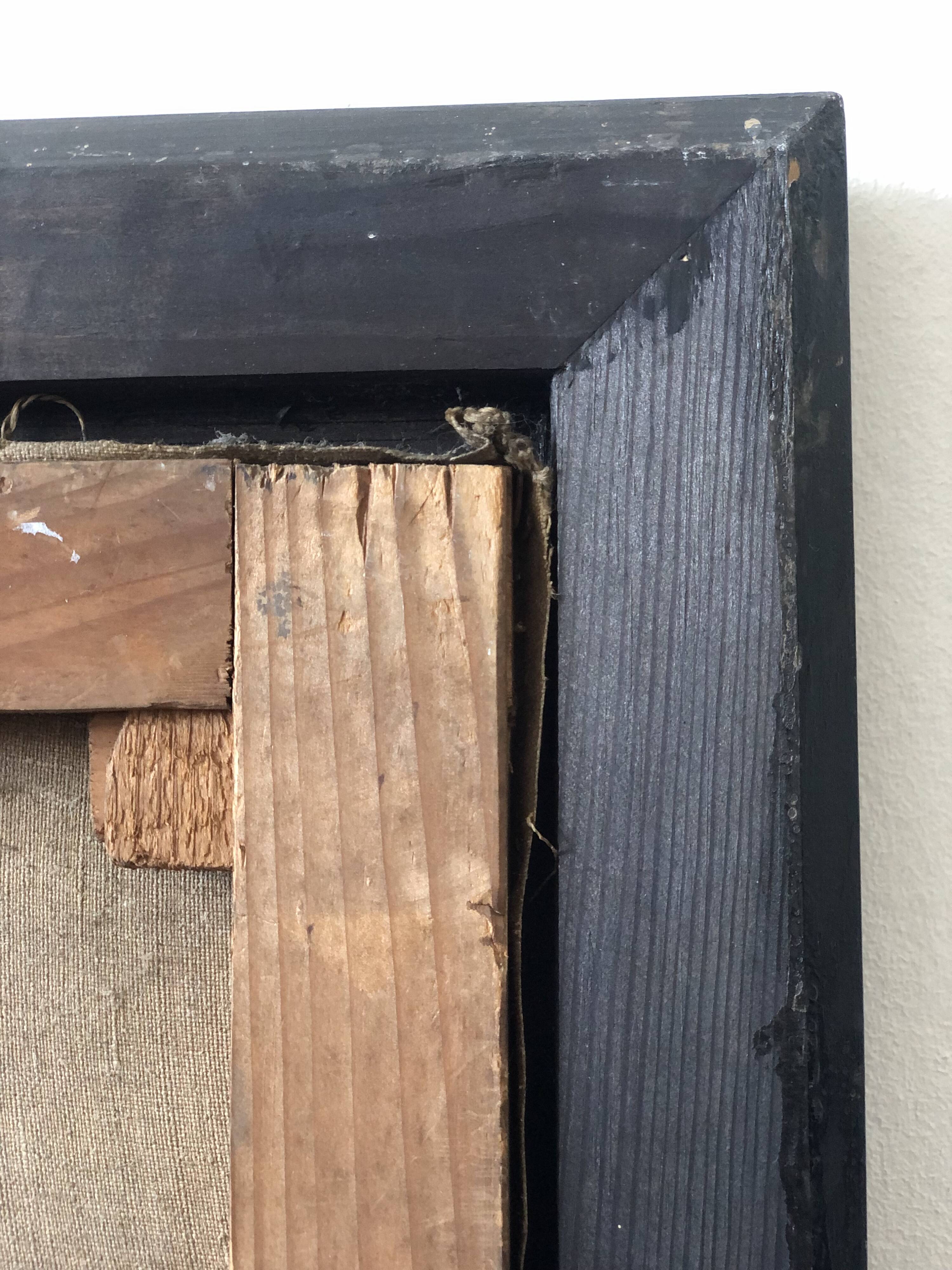 19th Century  Antique Vintage Large Original Portrait Painting of a German