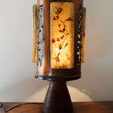 Accolay lamp with copper and resin shade