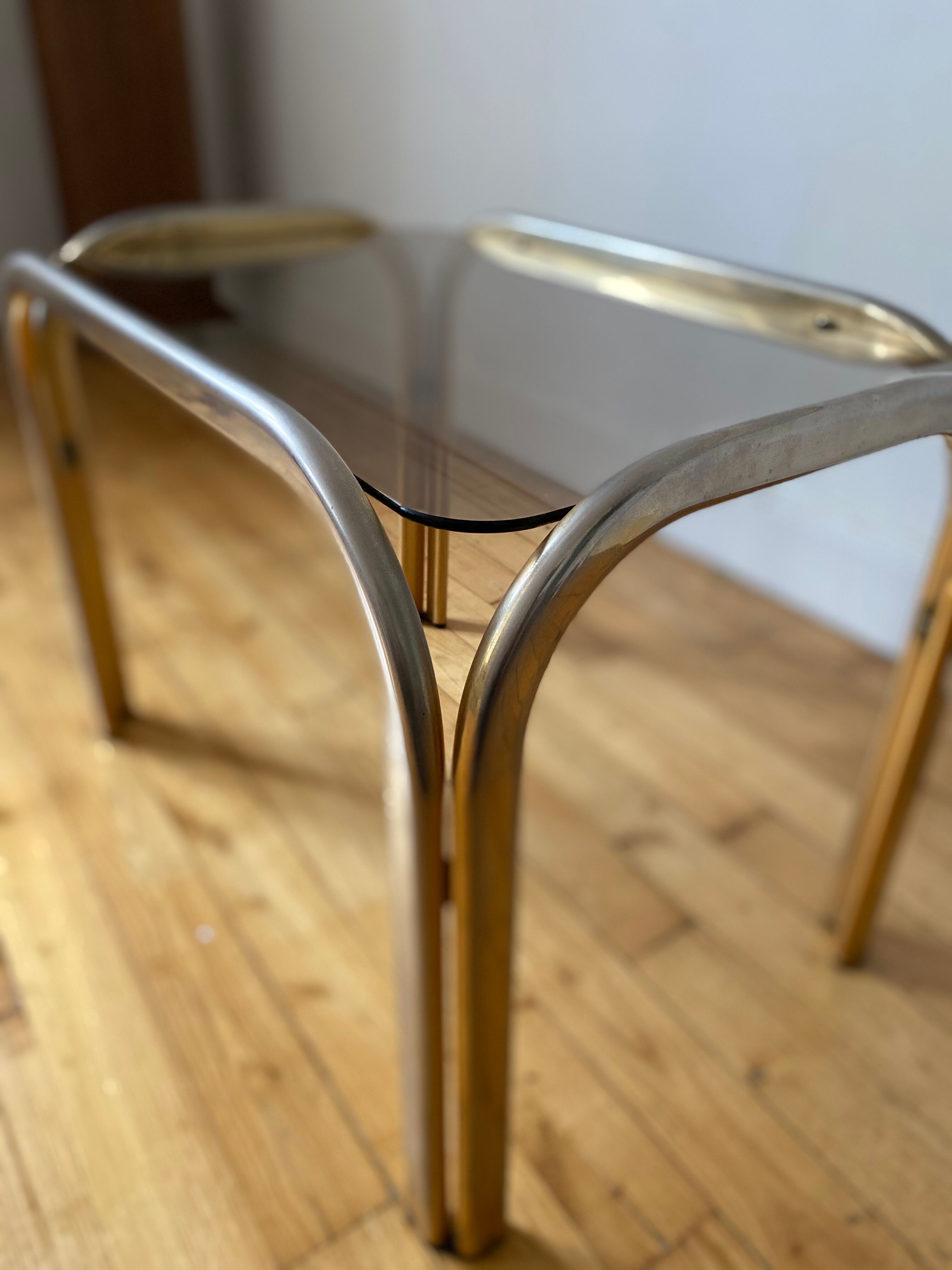 Smoked glass coffee table