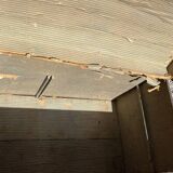 Large antique wooden trunk