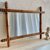 Miroir années 30 style bambou en bois