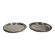 2 silver metal cups