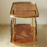 Desserte bar vintage in mahogany marquetry