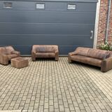 De Sede Ds44 3zit, 2zit, 1zit + poef Buffel leder 5mm NECK