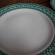 Set of 8 KIFO L'Amandinoise flat plates with green leaf decor