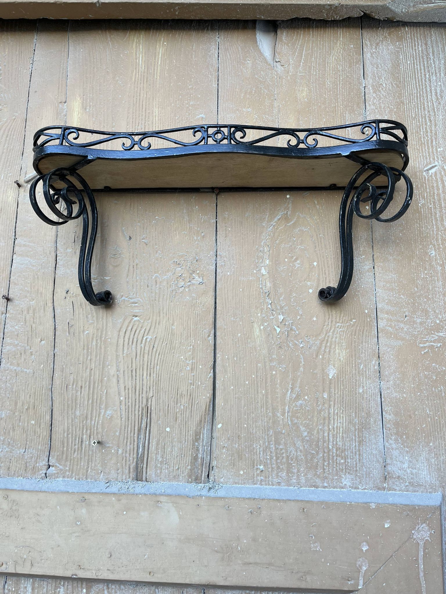 Wrought iron shelf