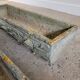 Old planters in faux cement wood