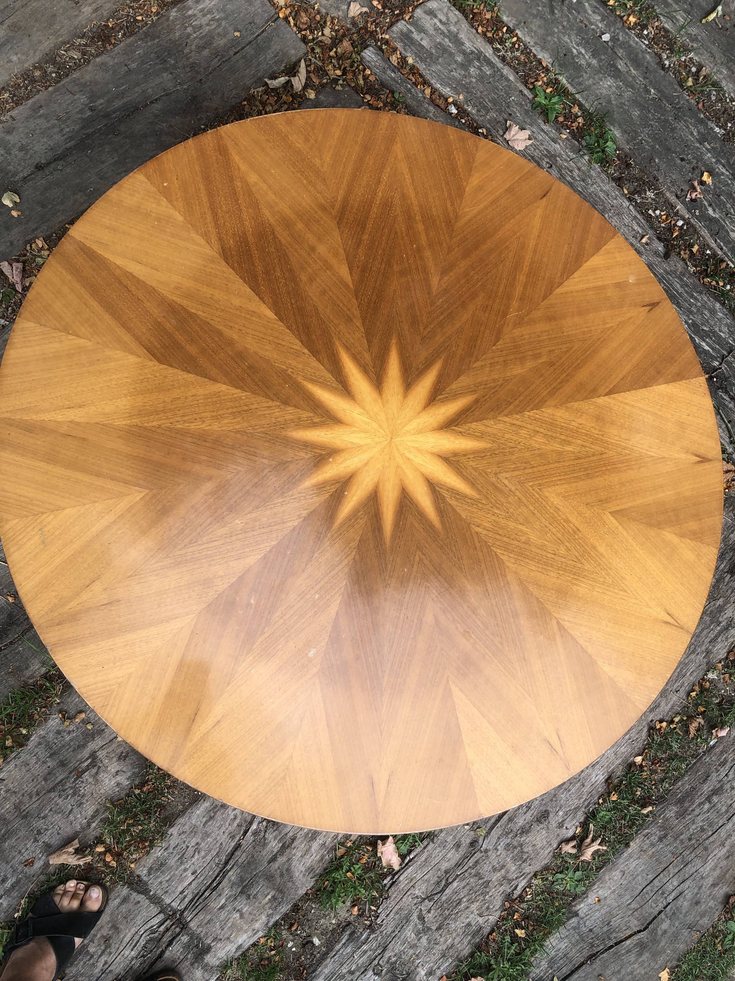 Inlaid circular table