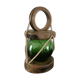 Lampe à poser type lanterne boule de pêcheur verte