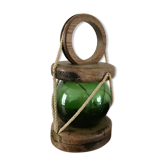 Green fisherman's ball lantern-to-lay lamp