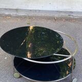 Strind Scandinavian coffee table in black glass by Ehlen Johansson for Ikea