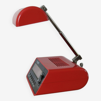 Bedside alarm clock lamp "targetti sankey" pure design from the 70s Italy