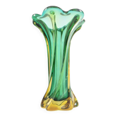Murano Sommerso vase, mid-century modern, glass, design by F. Poli, Italy, 1950s