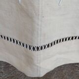 Pure linen canvas sheet/tablecloth/curtain "Blue flower"