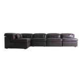 Vintage leather Durlet Model 'Jeep' Modular sofa set, 1970s
