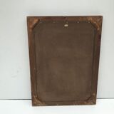 Rectangular mirror in gilded wood