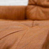 Italian Cognac Leather Bonacina Armchair 1970s