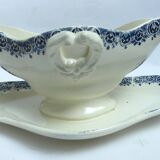 Gien large gravy boat in opaque porcelain
