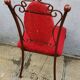 Lot of round table and 6 chairs in ironwork Raymond Menos Haiti