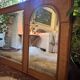 Italian coastal mirror in bamboo and rattan in the style of Vivai del Sud, 1970s.