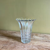 Vase tulipier en cristal moulé