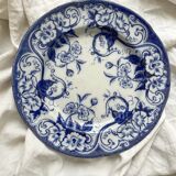 Round ironstone dish Flora Creil and Montereau late 19th century