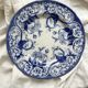 Round ironstone dish Flora Creil and Montereau late 19th century