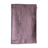 Old linen tablecloth tinted in lilac