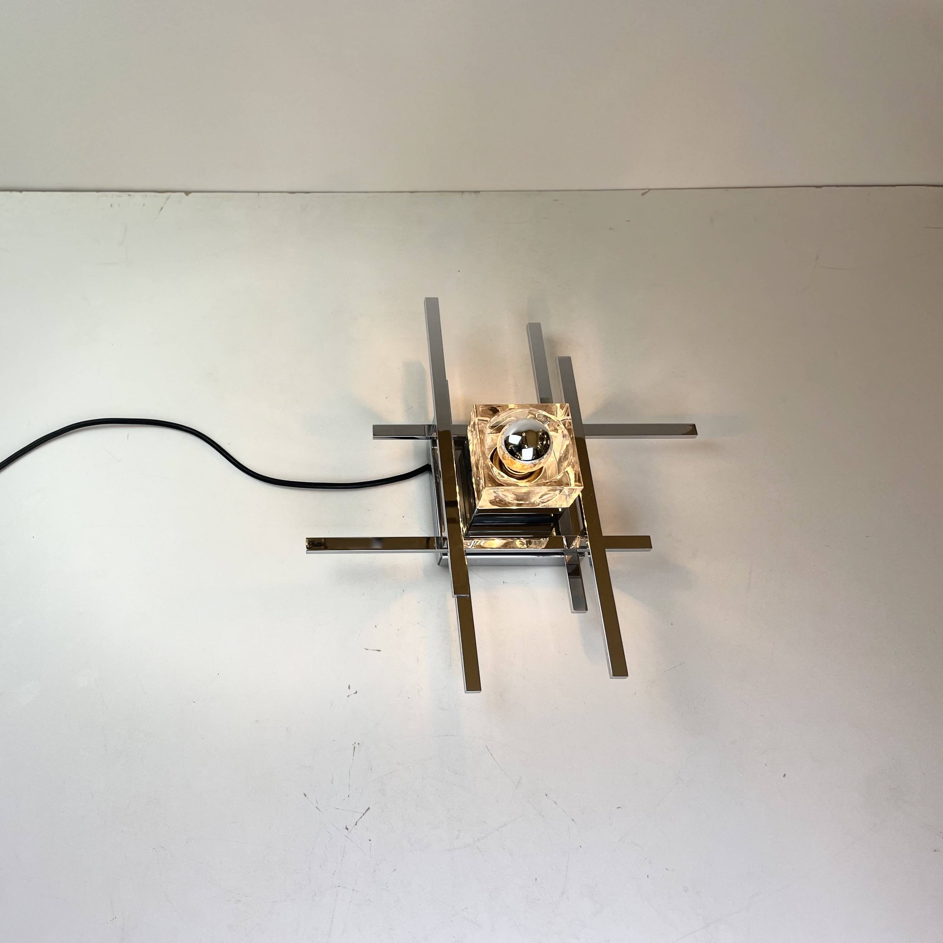Cubic, Wall Lamp by Gaetano Sciolari, 1970s
