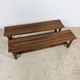 Pair of Antique Oak Benches with Turned Legs