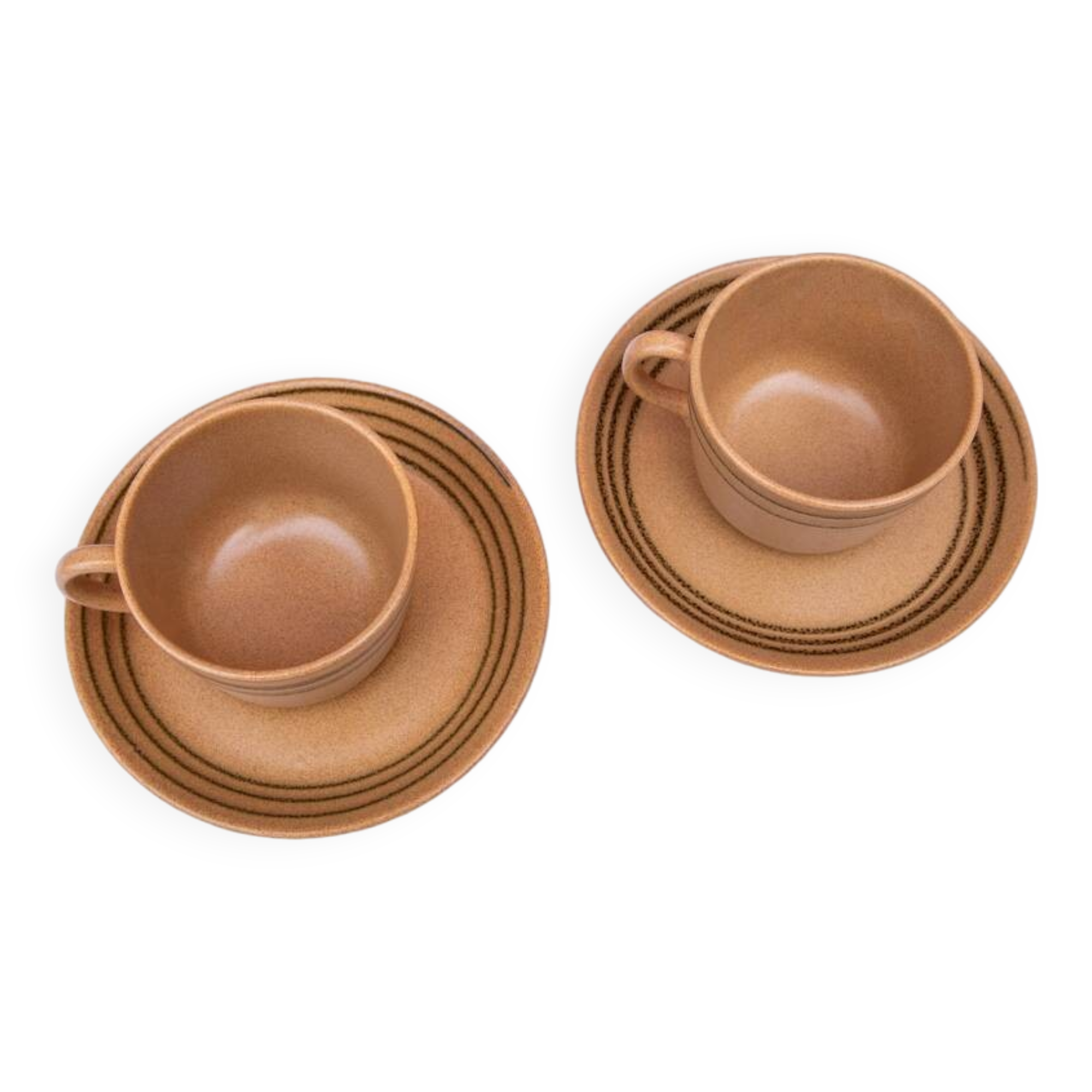 2 tasses et soucoupes sarreguemines grès
