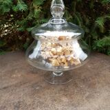 Candy cut on glass stand