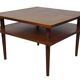 Vintage square coffee table in teak veneer, 1960s design