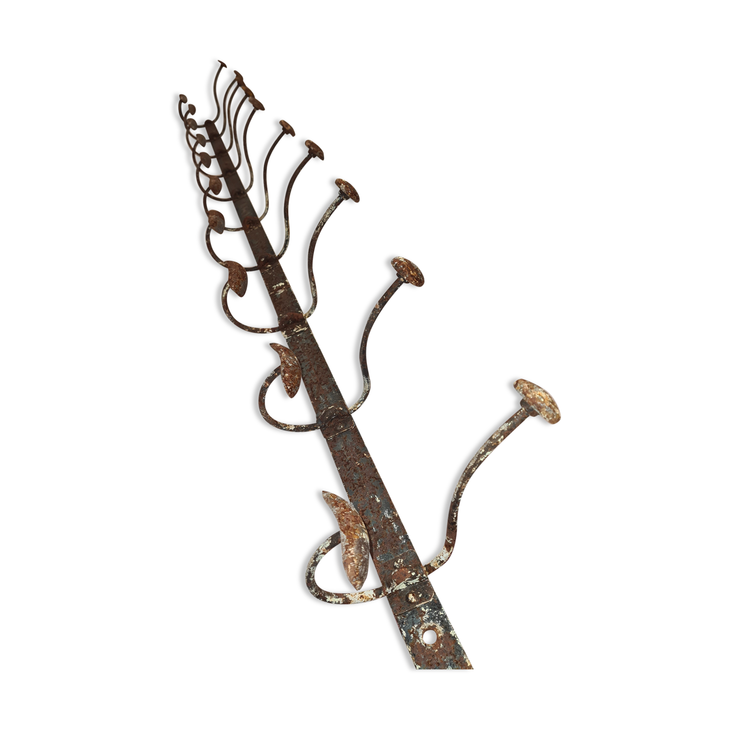 Iron school coat rack