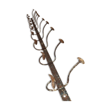 Iron school coat rack