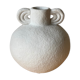 Vase en platre blanc avec anses 11cm