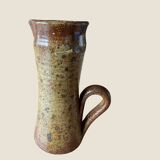 Vintage vase with handle in pyrite stoneware