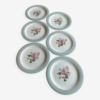 6 assiettes plates Salins Opaceline 702