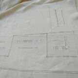 Old great days sheet & returns ecru linen canvas - (circa 1900) never used 228 x 290 cm