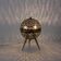 1950s French Saturn Table Lamp in Pierced Aluminum and Brass