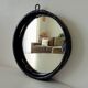 Brutalist antique mirror in wrought iron DLG Jean Touret