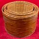 Set of 5 chinese pot covers in wicker and split bamboo