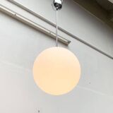 Vintage glass ball pendant lamp in German space style by Limburg.